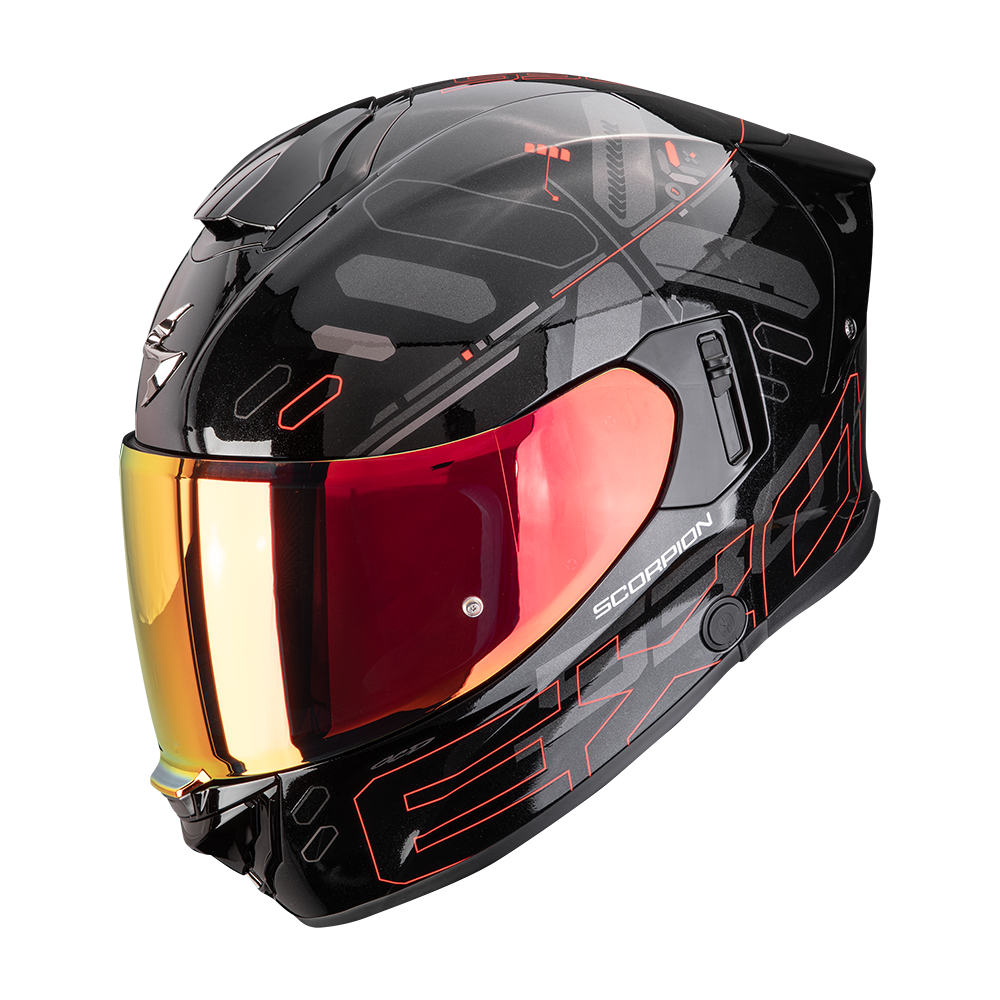 [173-532-238-04] Scorpion Exo-530 Air Fond Metal Black-Red (M)