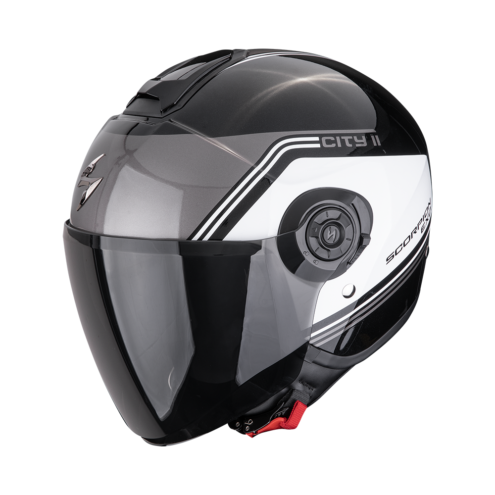 [183-543-294-04] Scorpion Exo-City II Vita Metal black-White (M)