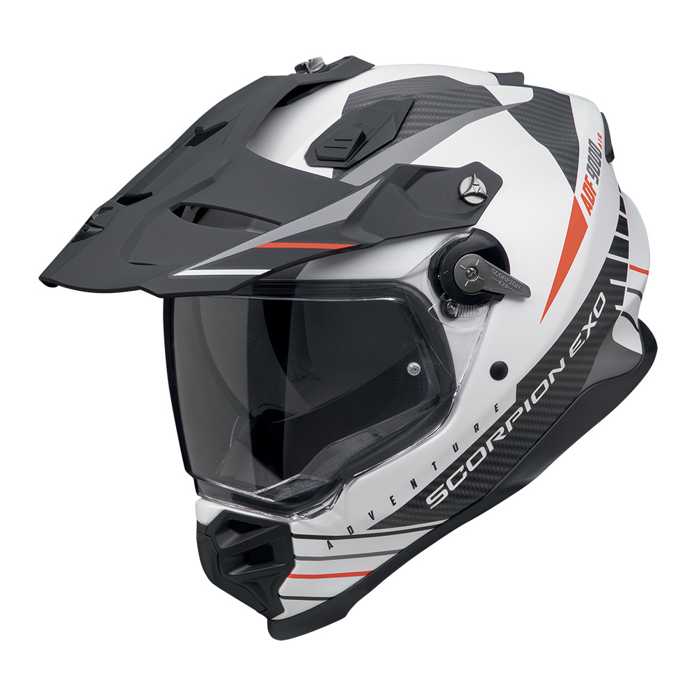 [184-472-292-04] Scorpion Adf-9000 Air Feat Matt White-Black-Red (M)