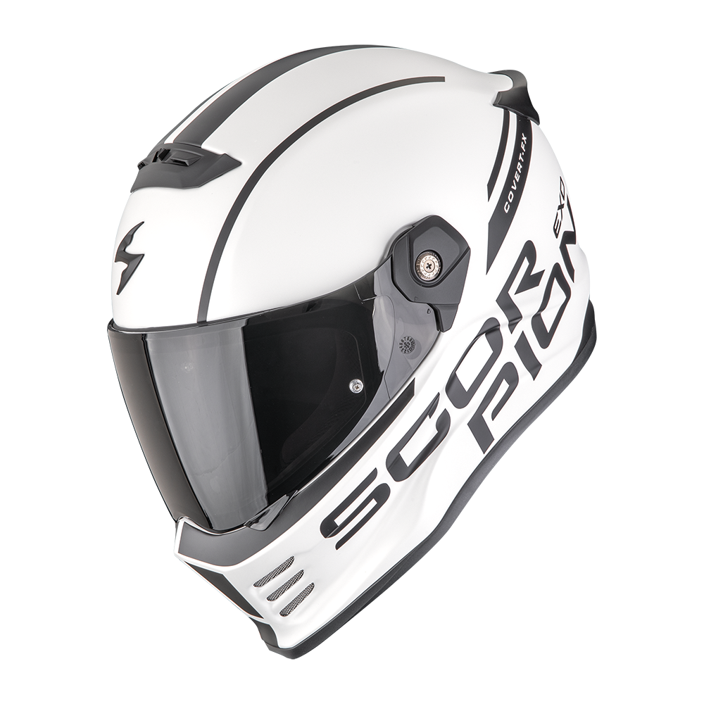 [186-527-381-04] Scorpion Covert Fx Danko Matt Pearl White-Black (M)