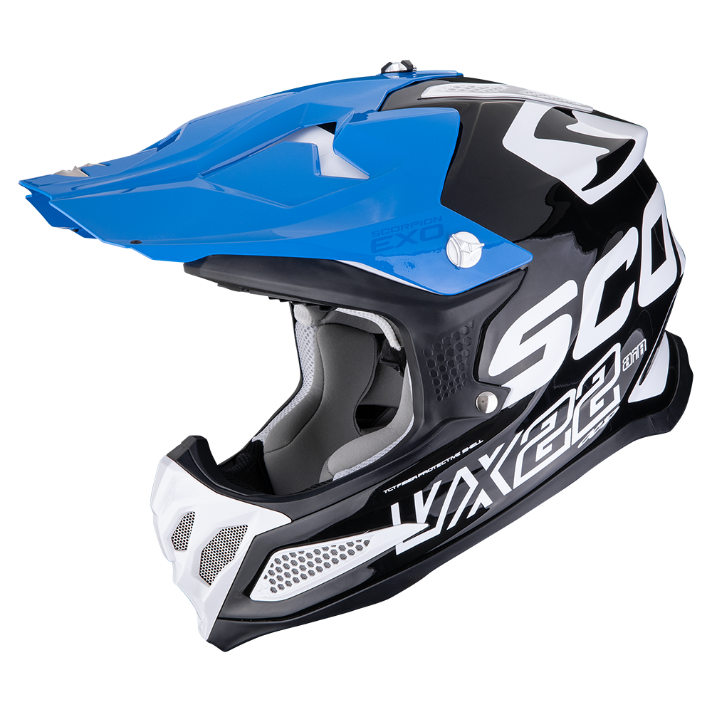 [32-522-116-04] Scorpion Vx-22 Air Updown Black-White-Blue (M)