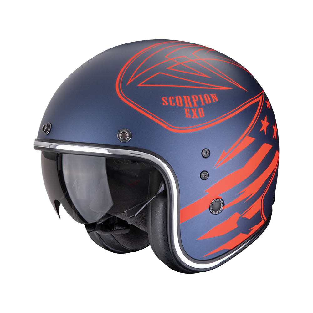 [78-540-261-04] Scorpion Belfast Evo Dawg Matt Blue-Red (M)