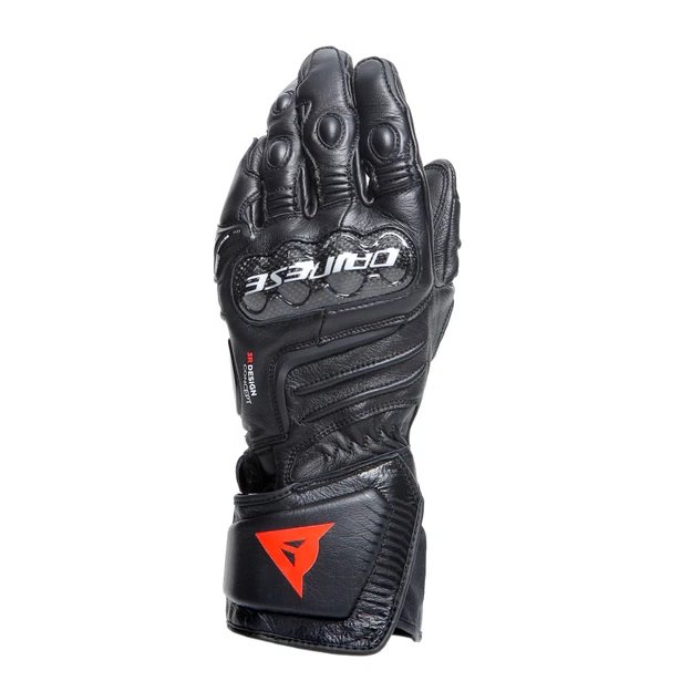 [1815957 691 XS] Dainese Carbon 4 Long Leather Gloves Black/Black/Black (XS)