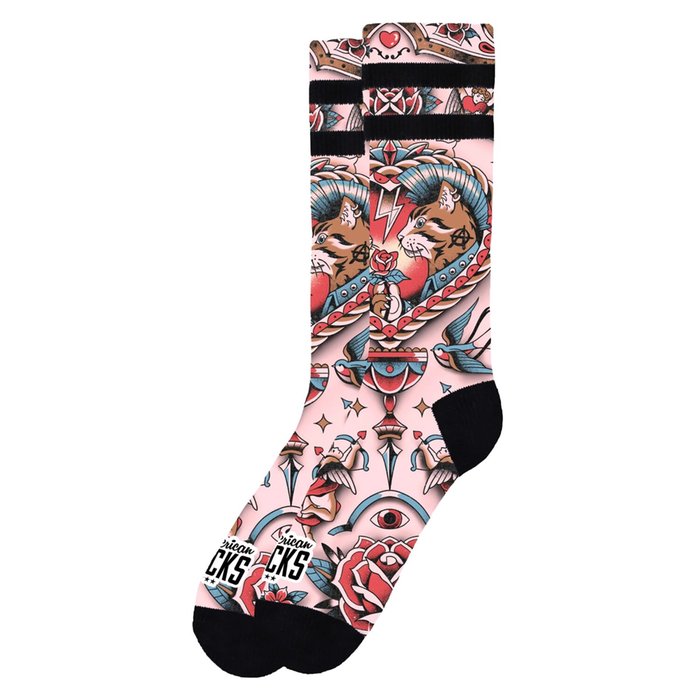 [713363] American Socks FELINE HEARTS  (42-46)