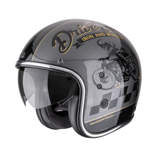 Scorpion Belfast Evo Drive Fast Silver-Black-Gold