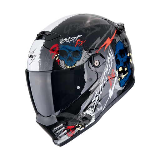 Scorpion Covert Fx Skullz Black-Grey-Red