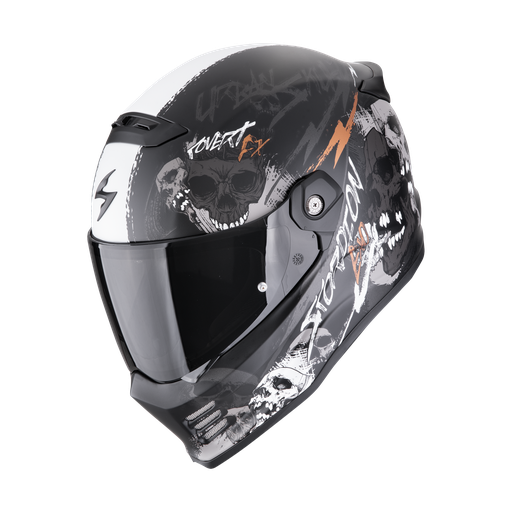 Scorpion  Covert Fx Skullz Matt Black-Grey-Gold