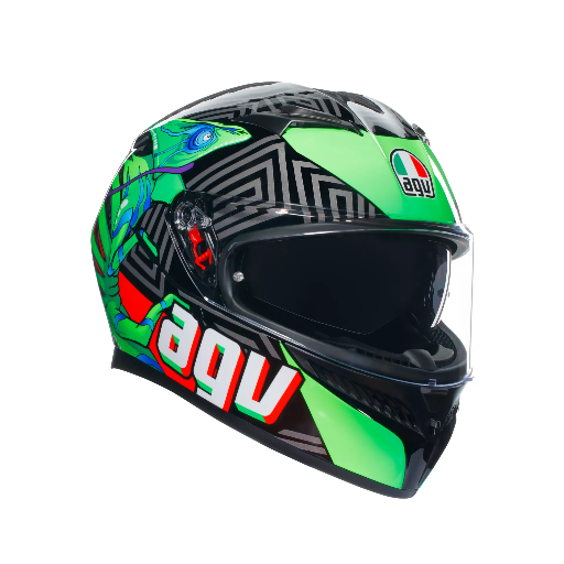AGV K3 Kamaleon Black/Red/Green