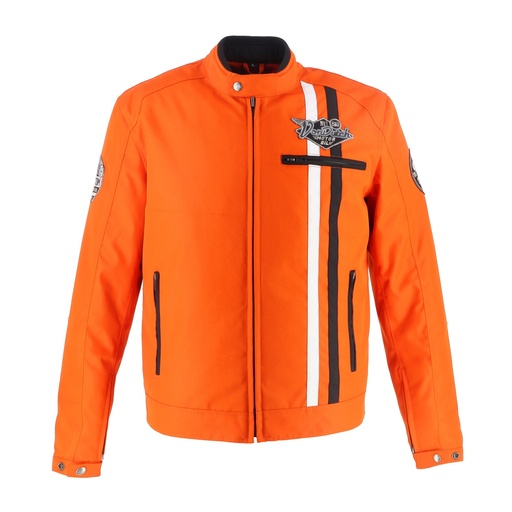 Helstons VD - SPEED RACER Tissu ORANGE (Noir-Blanc)