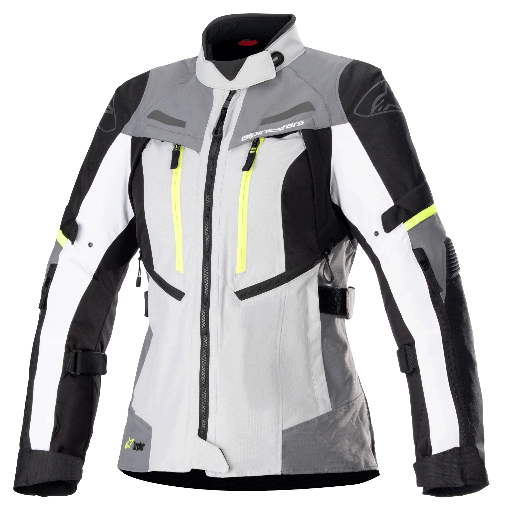 Alpinestars Stella Bogota Pro Jacket Ice Gray Dark Gray Yellow Fluo