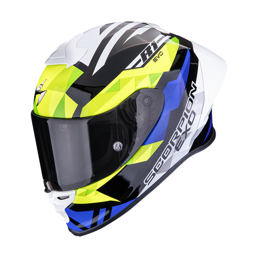 Scorpion Exo-R1 Evo II Air Valere Black-Blue-Neon Yellow