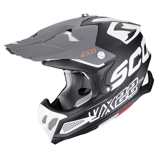 Scorpion Vx-22 Air Updown Matt Black-White-Grey