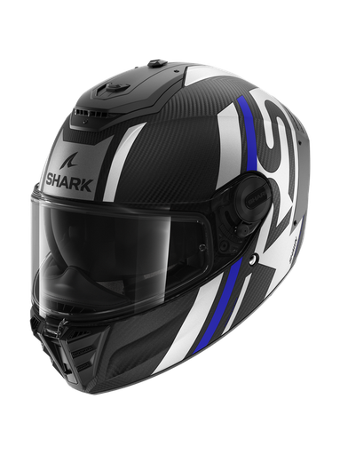 Shark SPARTAN RS CARBON SHAWN Mat Carbon Blue Silver