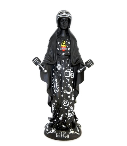 [Madworks-virgen-bw] Virgen de los Pistones Mad Works BW
